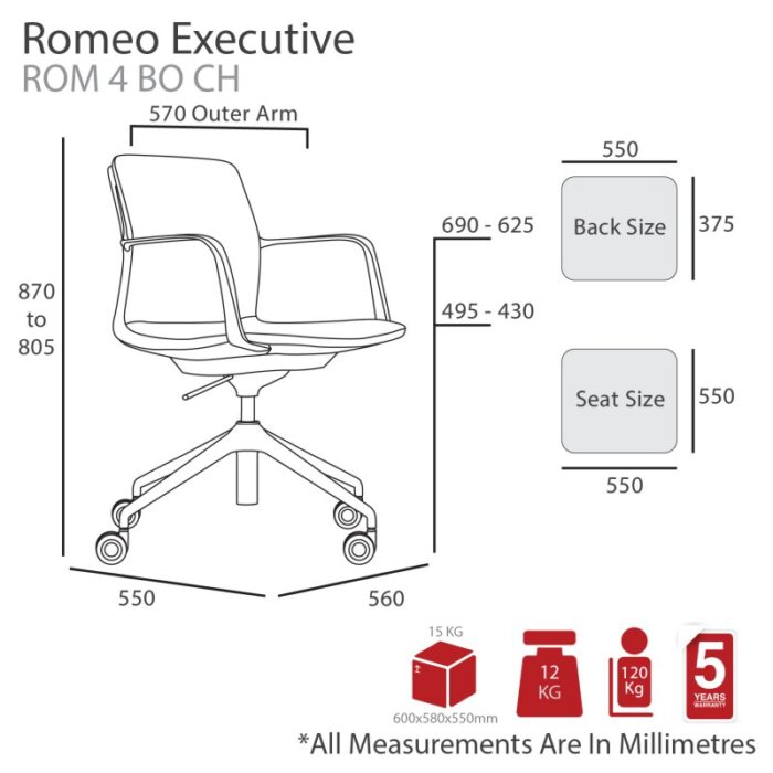 MA Romeo Leather Boardoom Chair