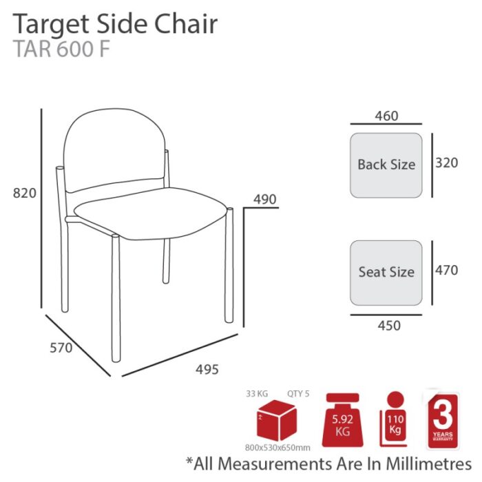 MA Target Stackable upholstered Chair