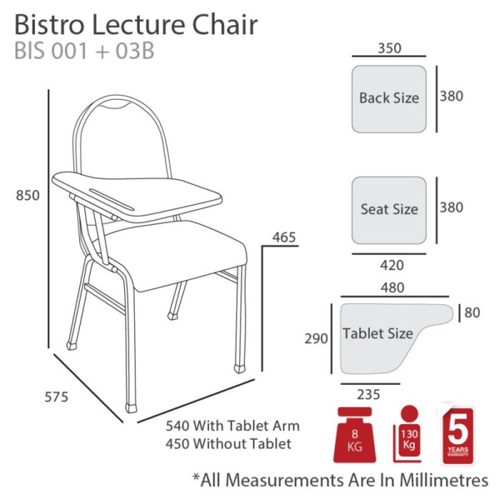 MA Bistro Stackable Lecture Chair