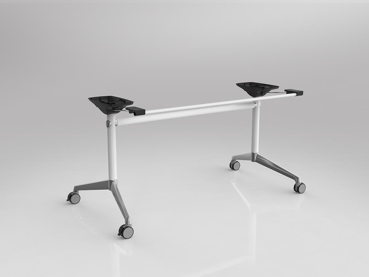 OL Modulus Flip Table Frame with White Poles