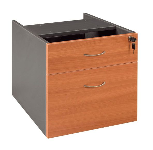 GP OMsystem Commercial Office Fix Desk Pedestal 1 Drawer & 1 File