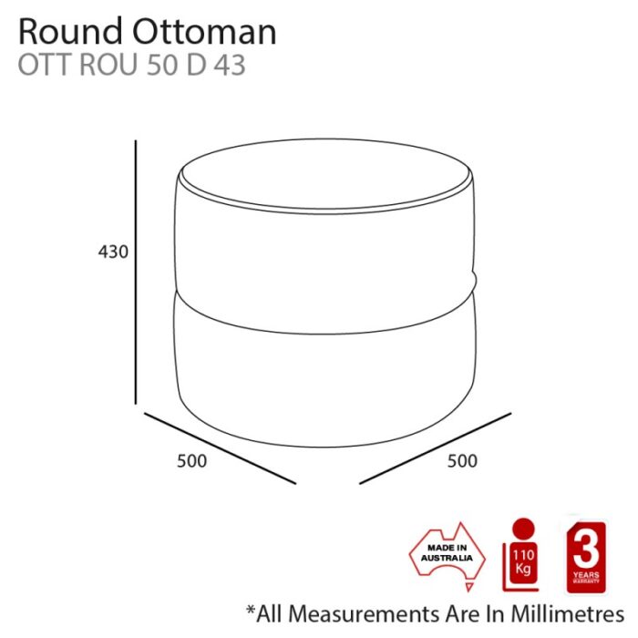 MA Round Ottoman