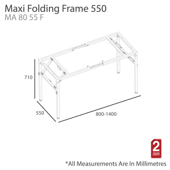 MA Maxi 4 Leg Rectangular Folding Table