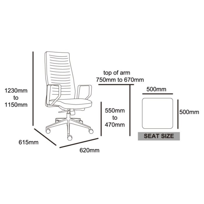 MA Neon Executive High Back Chair