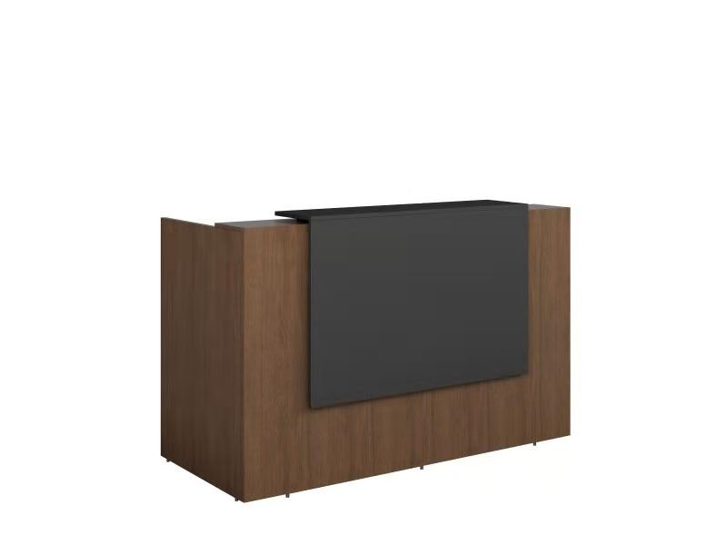 GP Sorrento Regal Walnut Melamine Reception Counter