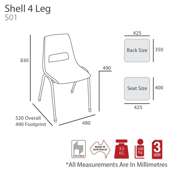 MA Shell Metal Leg Chair